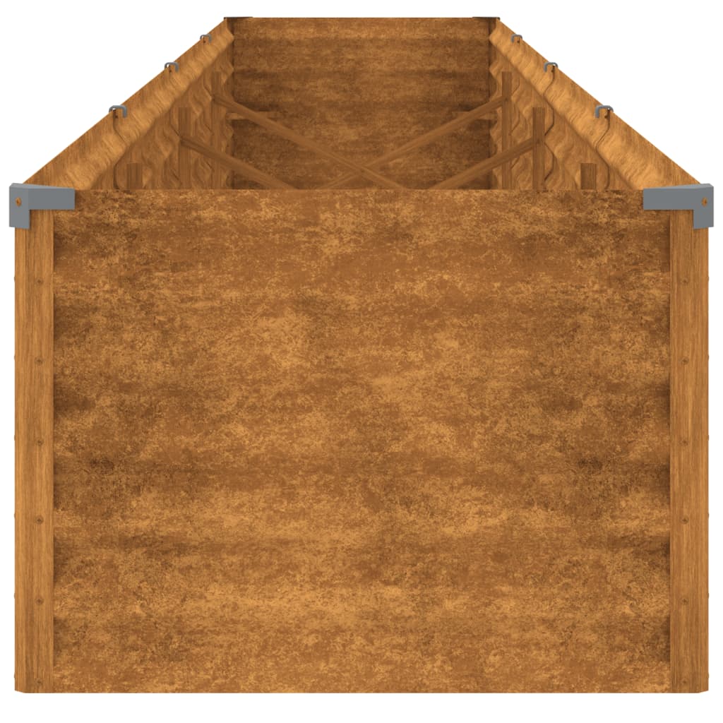 vidaXL Lit surélevé de jardin 386x50x36 cm acier corten