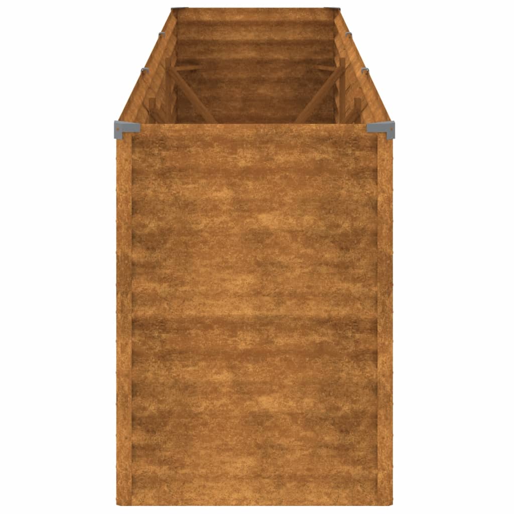 vidaXL Lit surélevé de jardin 291x50x69 cm acier corten