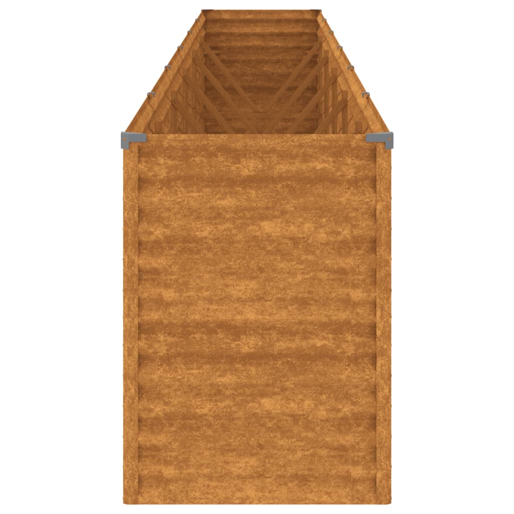 vidaXL Lit surélevé de jardin 578x50x69 cm acier corten