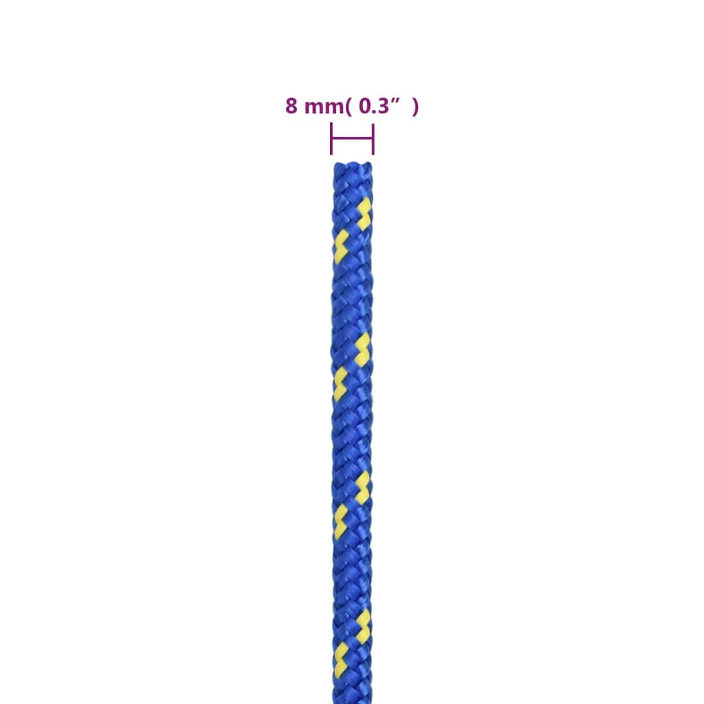 vidaXL Corde de bateau Bleu 8 mm 250 m Polypropylène