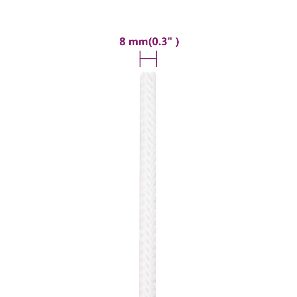 vidaXL Corde de bateau Blanc complet 8 mm 250 m Polypropylène