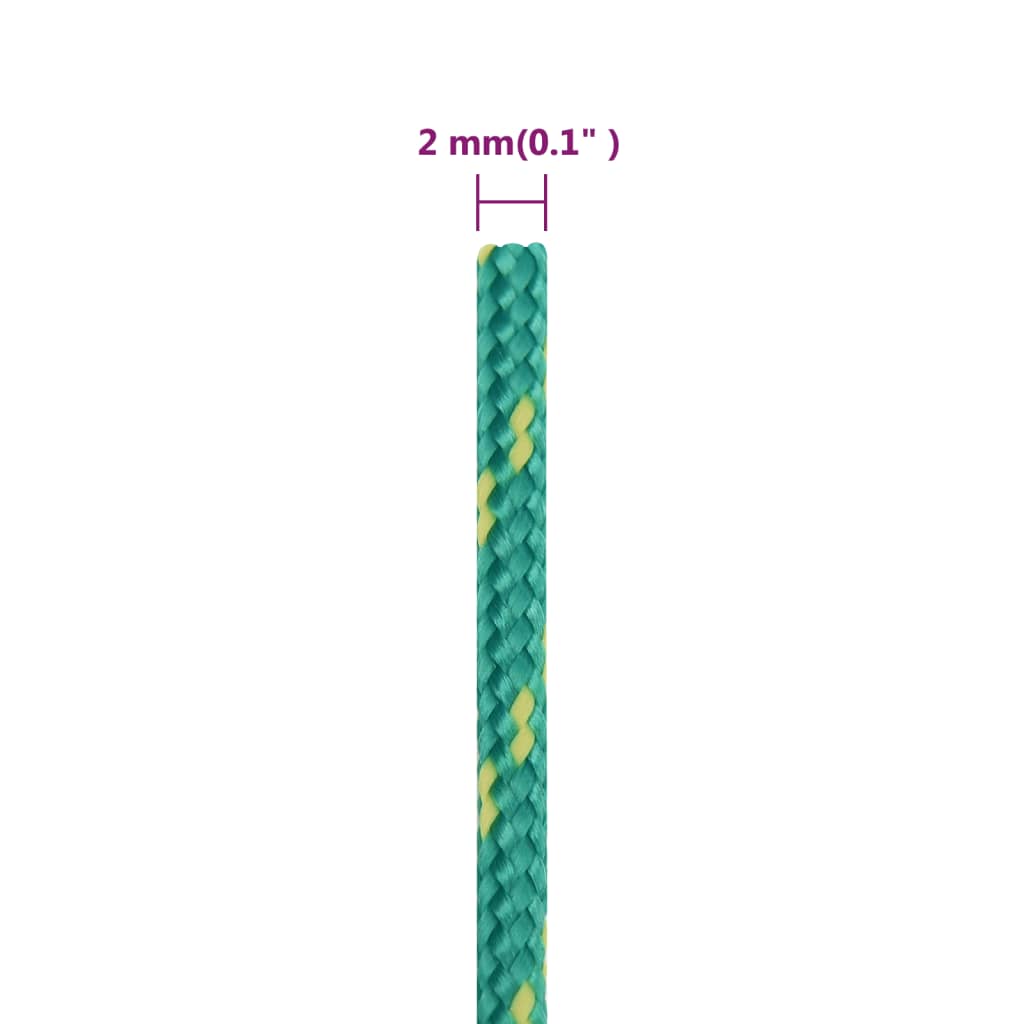 vidaXL Corde de bateau Vert 2 mm 50 m Polypropylène