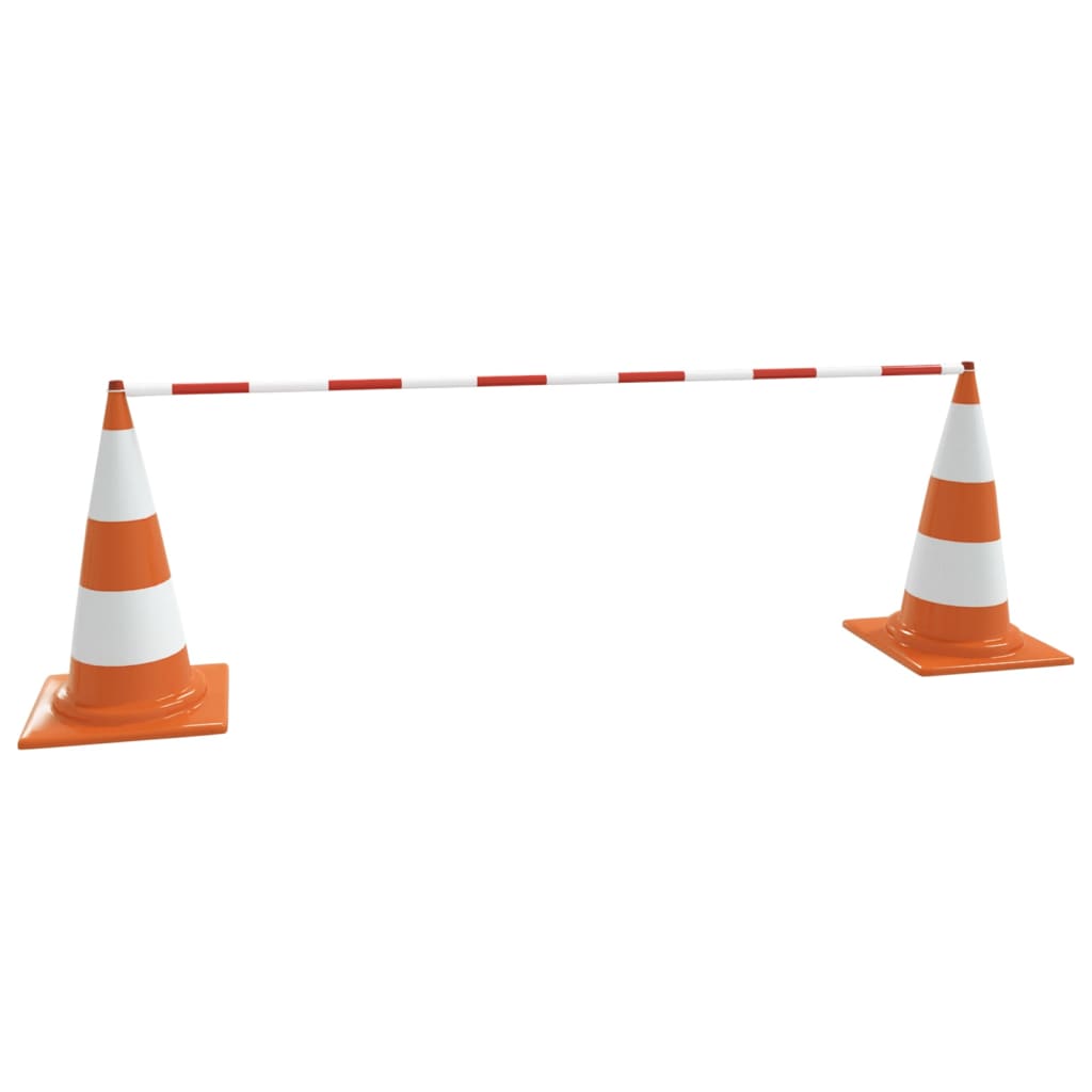 vidaXL Barres de cônes de circulation rétractables 10pcs ABS 116-197cm