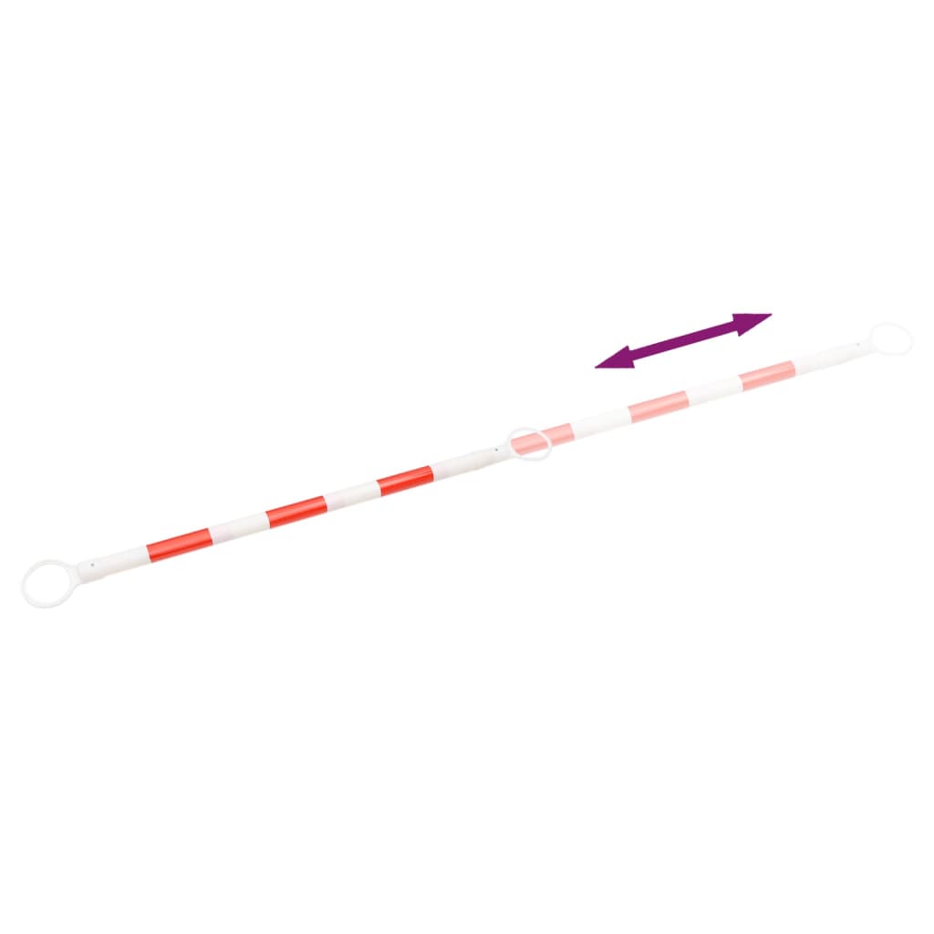 vidaXL Barres de cônes de circulation rétractables 10pcs ABS 116-197cm