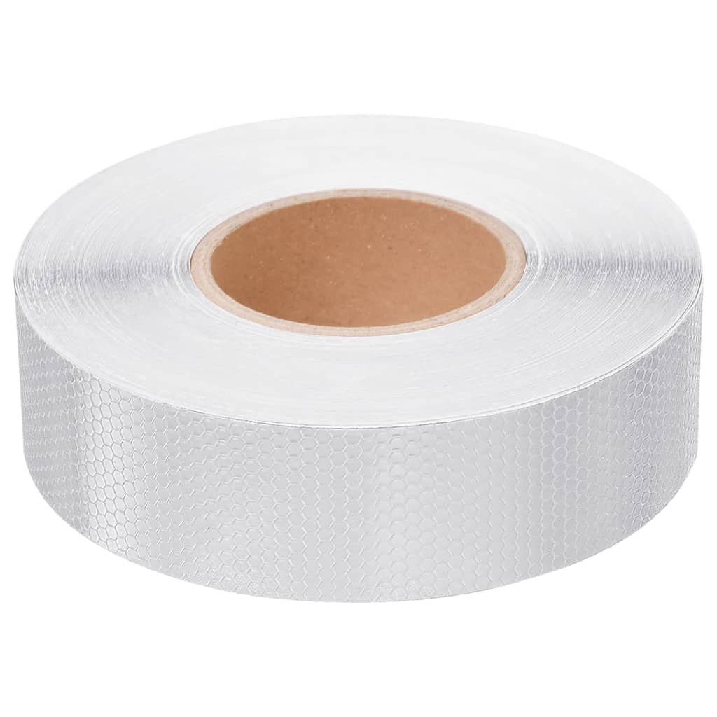 vidaXL Bande réfléchissante Blanc 5 cmx50 m PVC