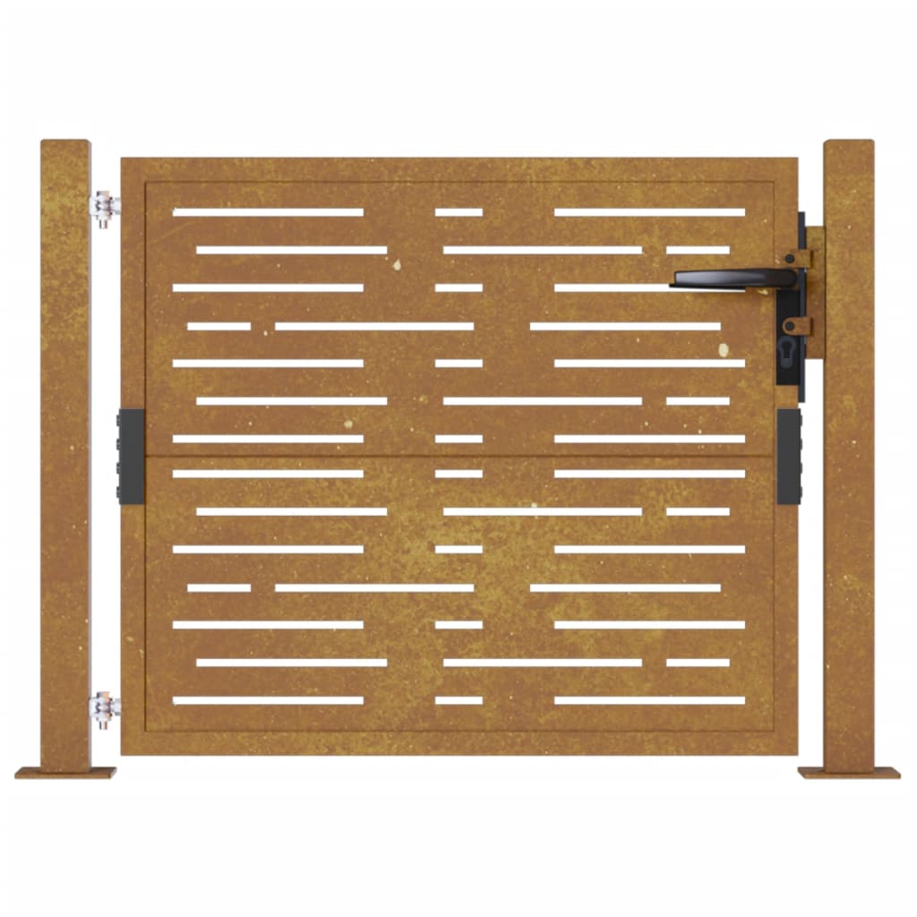 vidaXL Portail de jardin 105x105 cm acier corten conception de carré