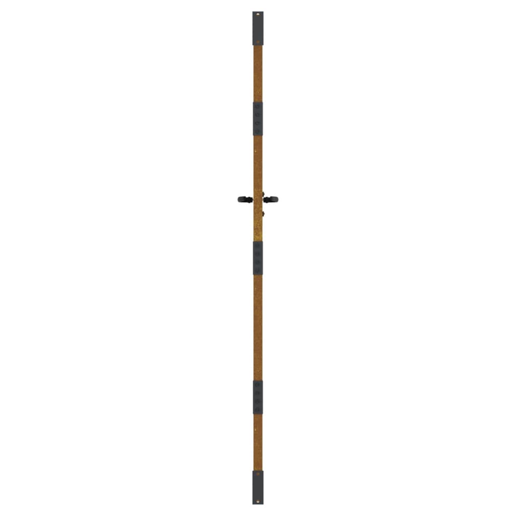 vidaXL Portail de jardin 85x200 cm acier corten conception d'herbe