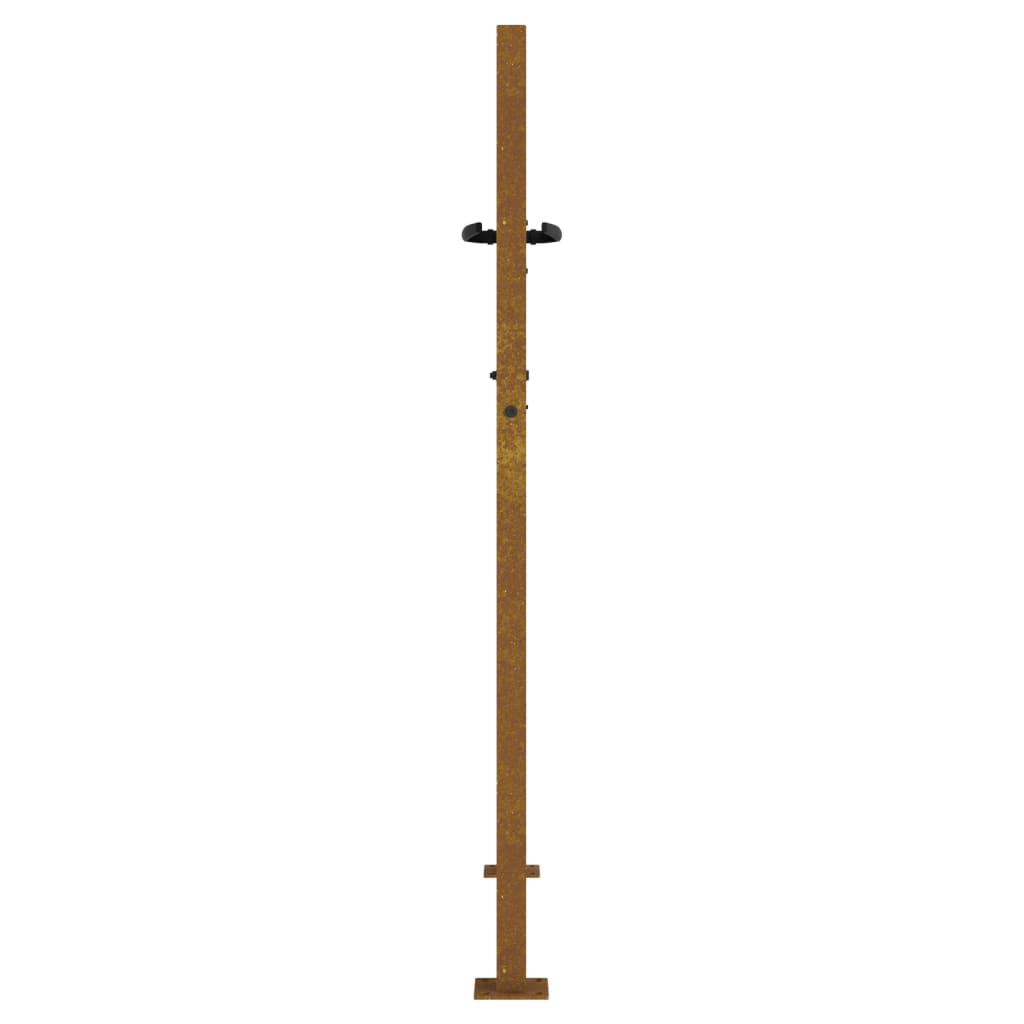 vidaXL Portail de jardin 105x155 cm acier corten conception d'herbe