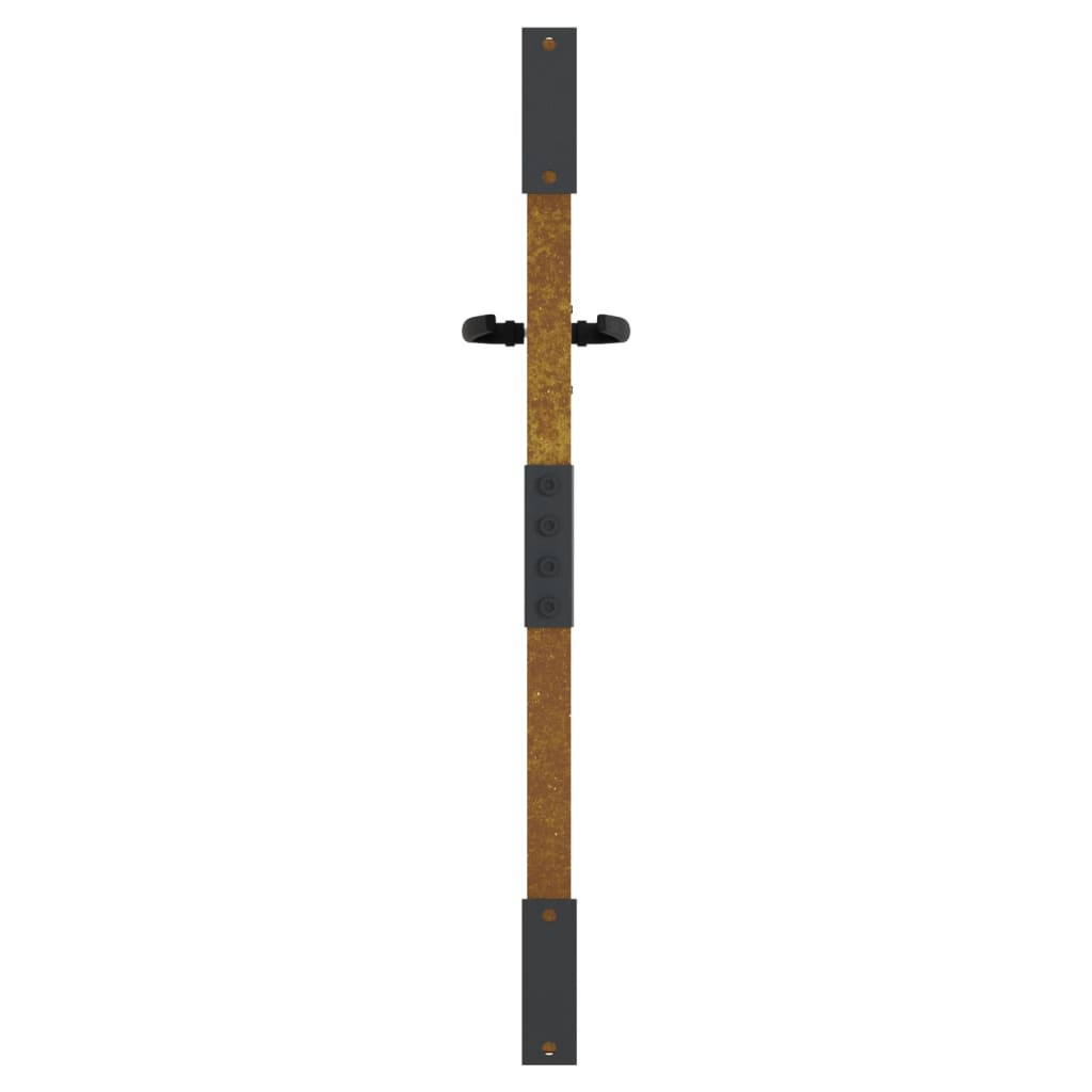 vidaXL Portail de jardin 85x75 cm acier corten design de bambou
