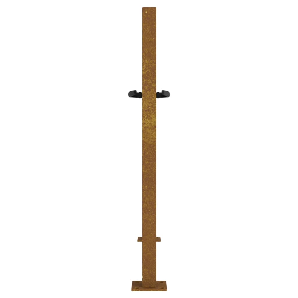 vidaXL Portail de jardin 105x80 cm acier corten design de bambou