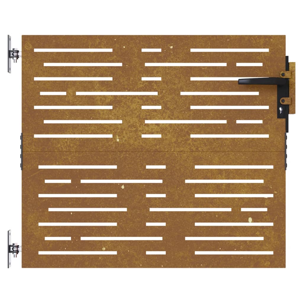vidaXL Portail de jardin 85x100 cm acier corten conception de carré