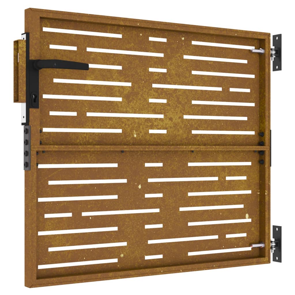 vidaXL Portail de jardin 85x100 cm acier corten conception de carré