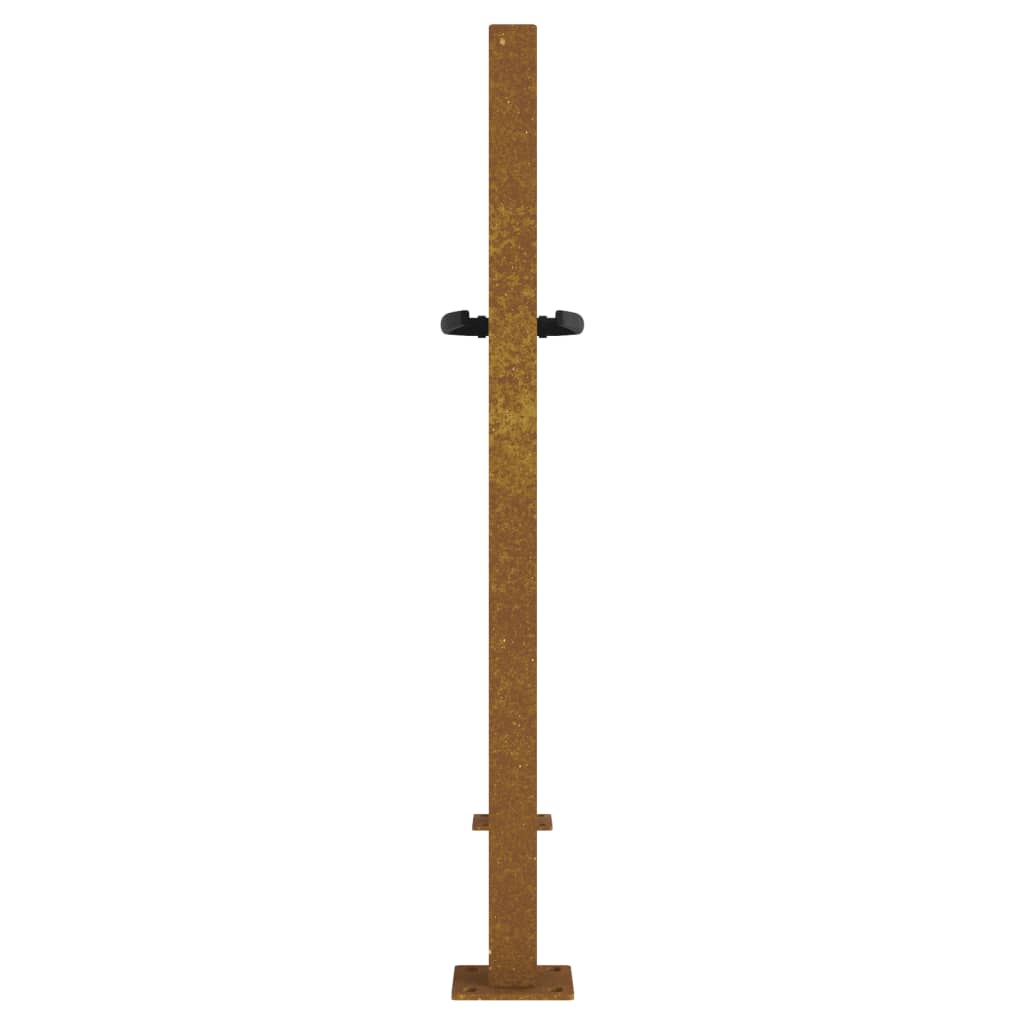 vidaXL Portail de jardin 105x80 cm acier corten conception de carré