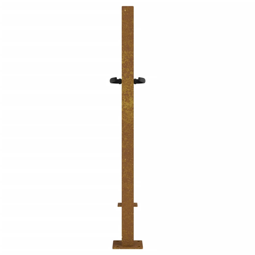 vidaXL Portail de jardin 105x105 cm acier corten conception de carré