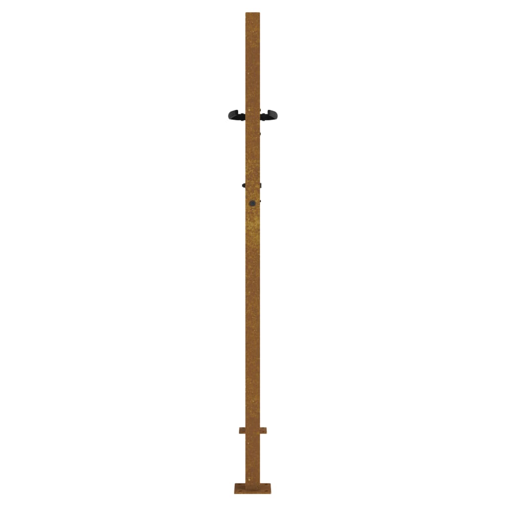 vidaXL Portail de jardin 105x130 cm acier corten conception de carré