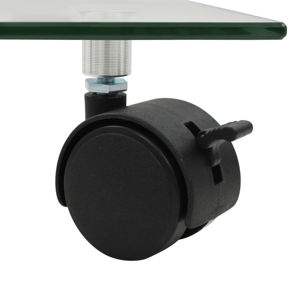 vidaXL Supports roulants à plantes 4 pcs 35x35 cm Carré Verre trempé
