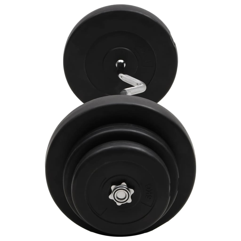 vidaXL Barre d'haltères ondulée avec plaques 60 kg