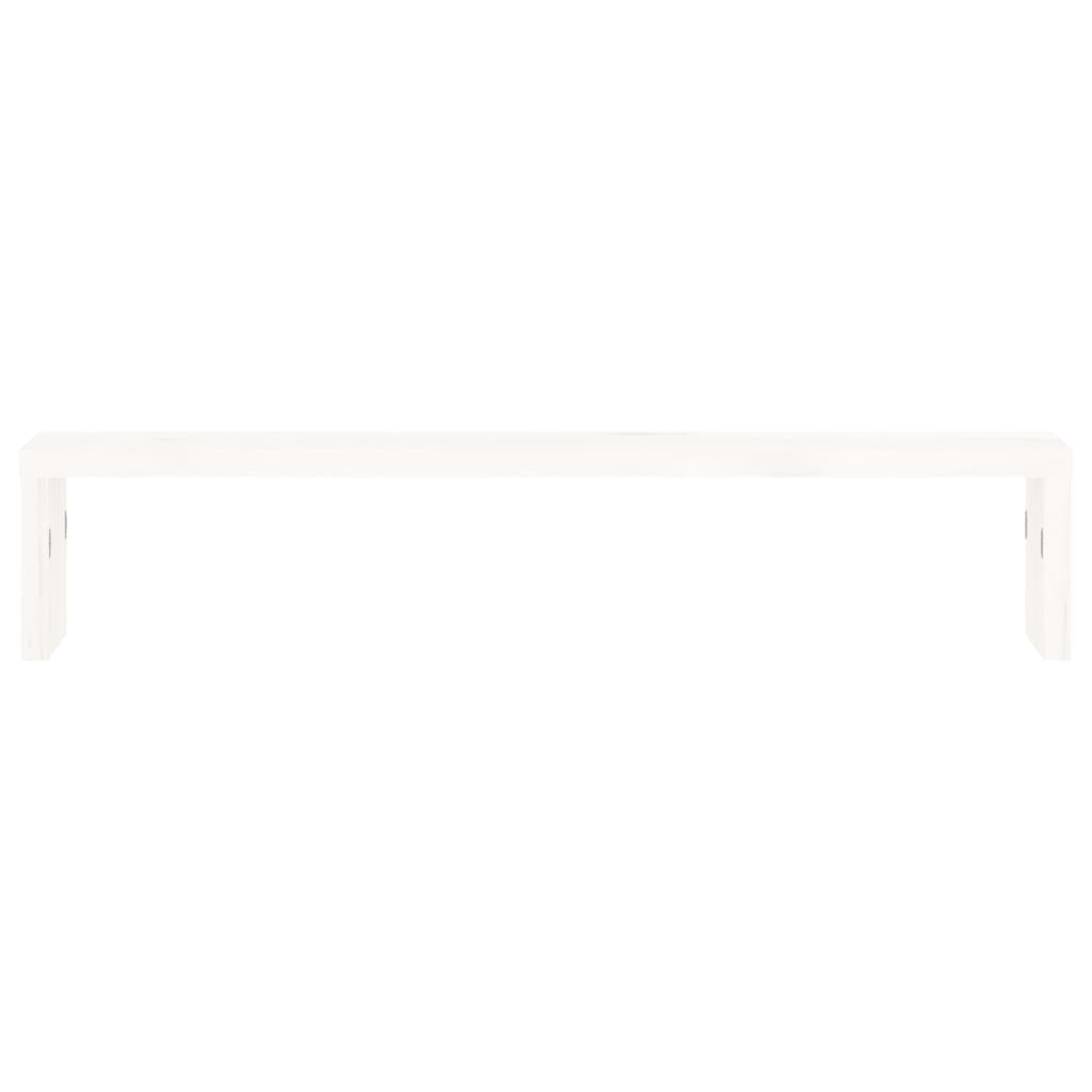 vidaXL Support de moniteur Blanc 50x27x10 cm Bois de pin solide