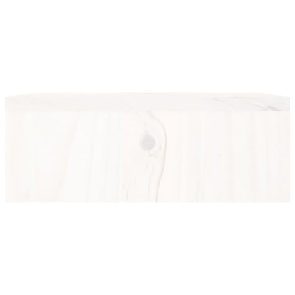 vidaXL Support de moniteur Blanc 100x27x10 cm Bois de pin solide