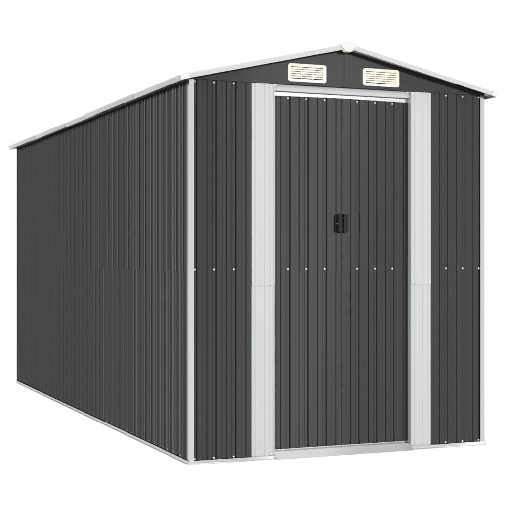 vidaXL Abri de jardin Anthracite 192x440x223 cm Acier galvanisé