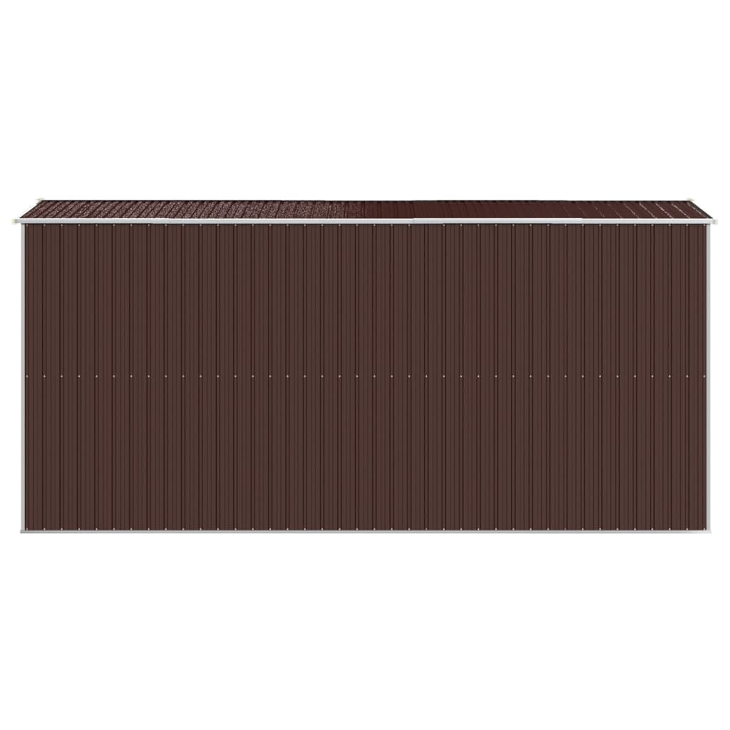 vidaXL Abri de jardin Marron foncé 192x440x223 cm Acier galvanisé