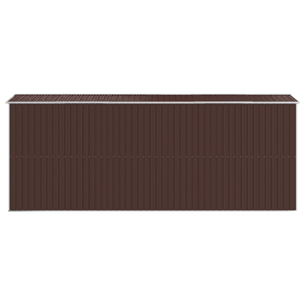 vidaXL Abri de jardin Marron foncé 192x523x223 cm Acier galvanisé