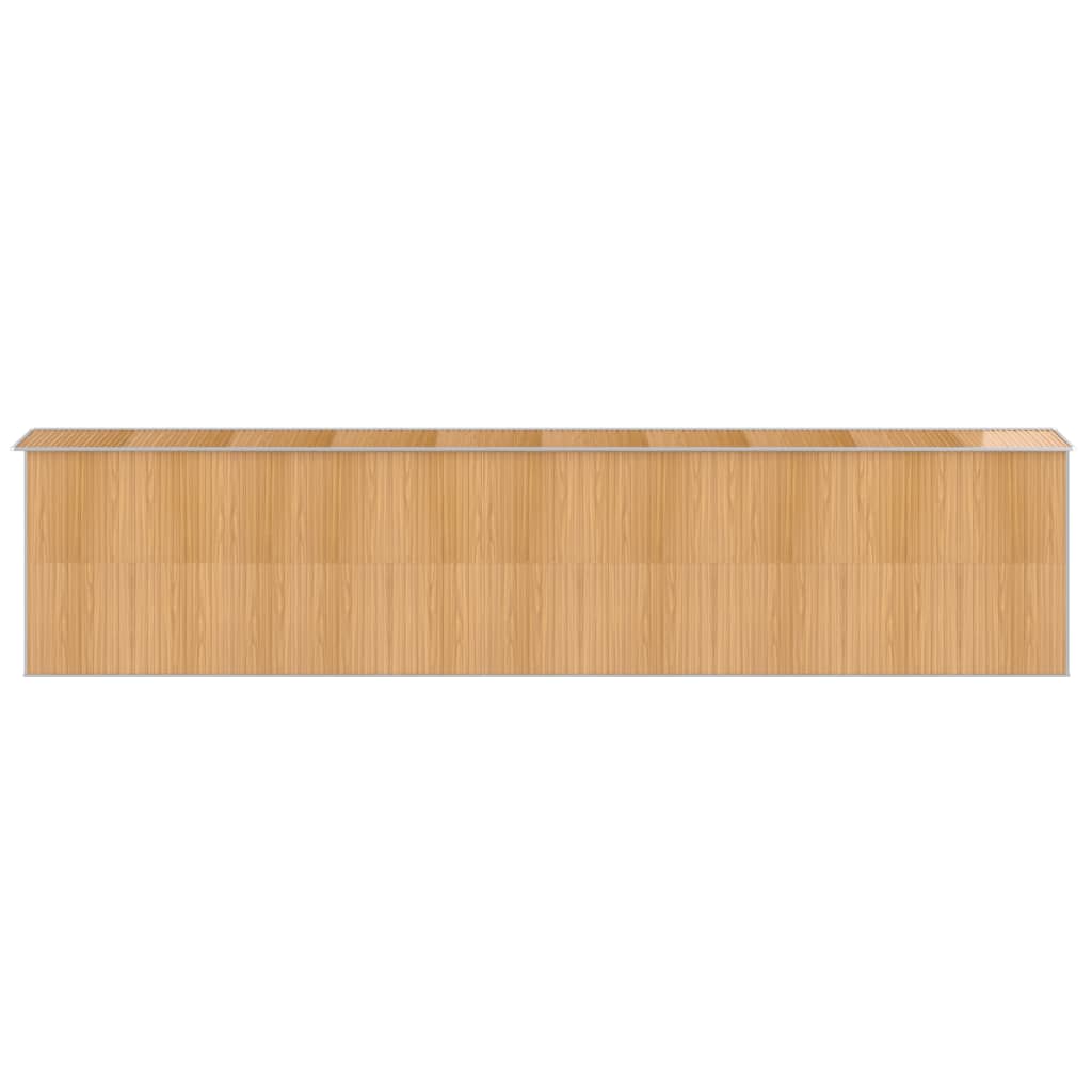 vidaXL Abri de jardin Marron clair 192x855x223 cm Acier galvanisé