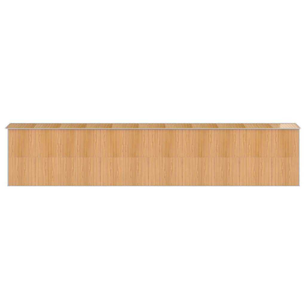 vidaXL Abri de jardin Marron clair 192x938x223 cm Acier galvanisé