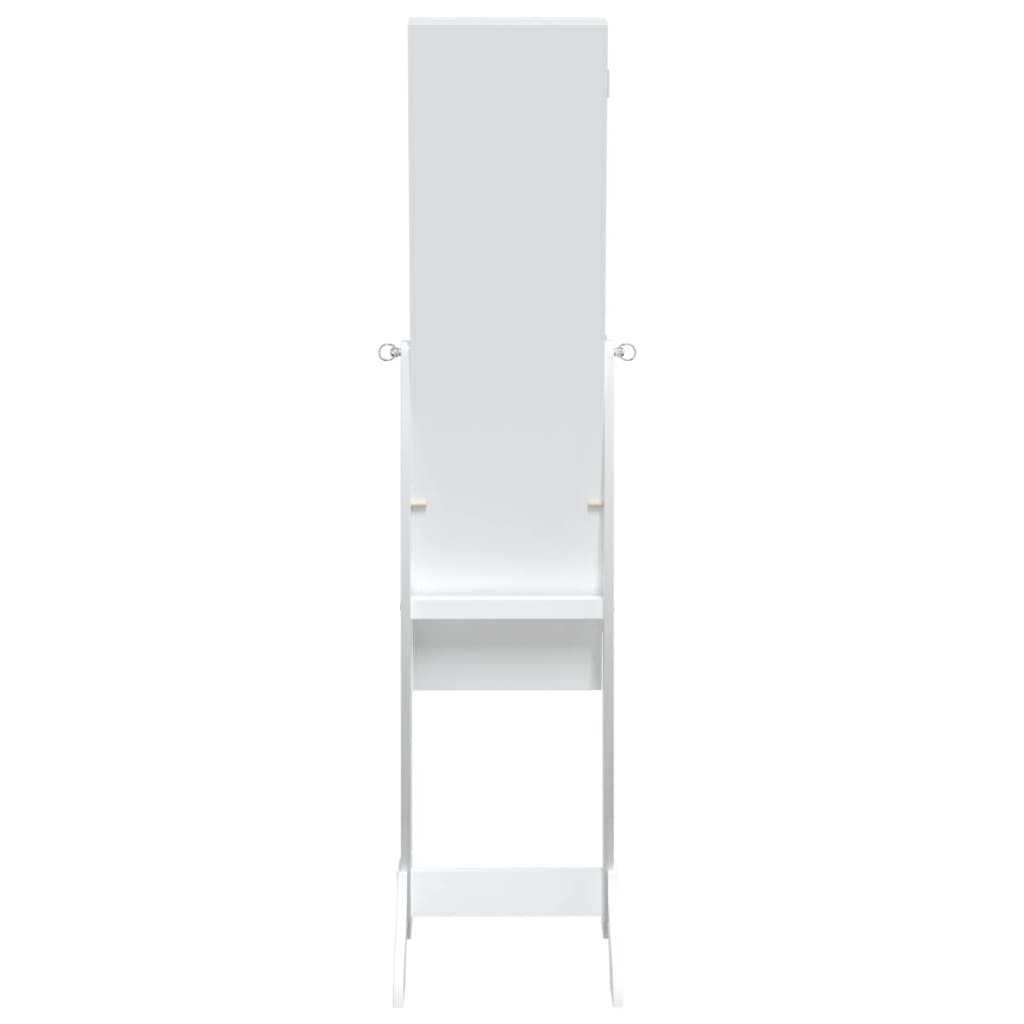 vidaXL Miroir sur pied blanc avec LED blanc 34x37x146 cm