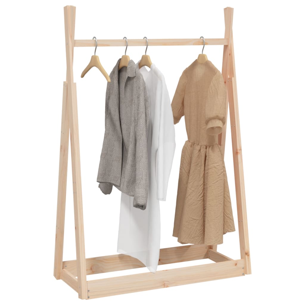 vidaXL Porte-vêtements 100x45x150 cm Bois de pin massif