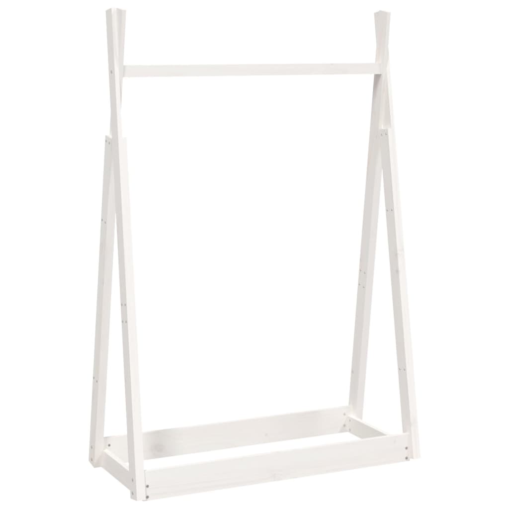 vidaXL Porte-vêtements Blanc 100x45x150 cm Bois de pin massif
