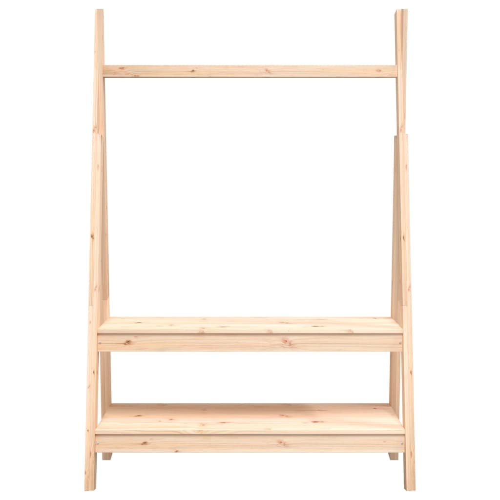 vidaXL Porte-vêtements 100x45,5x150 cm Bois de pin massif