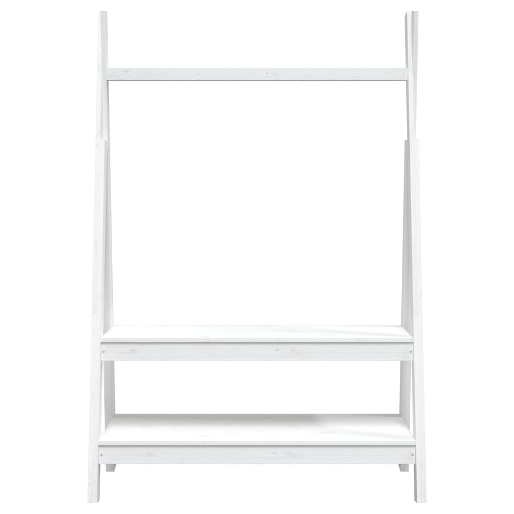 vidaXL Porte-vêtements Blanc 100x45,5x150 cm Bois de pin massif