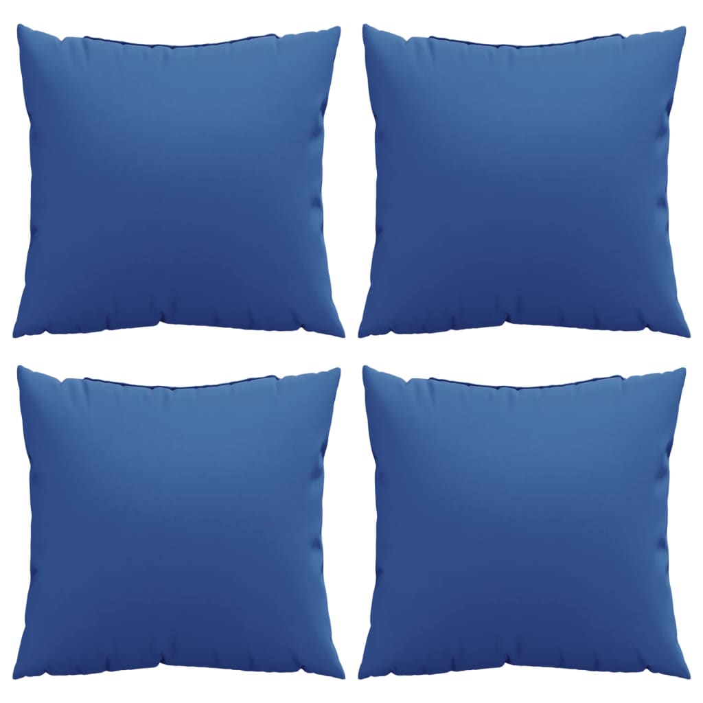 vidaXL Coussins de canapé 4 pcs bleu royal 50x50 cm tissu