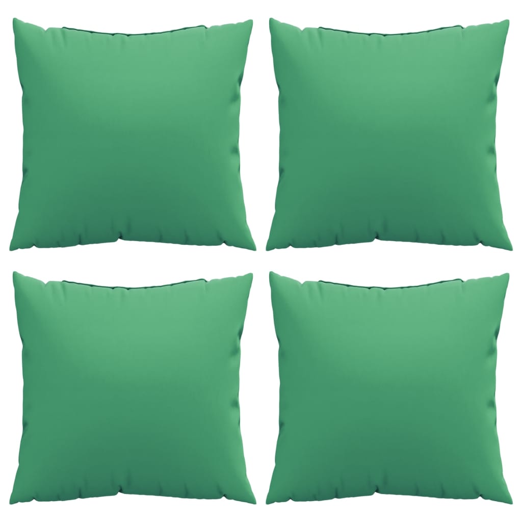 vidaXL Coussins de canapé lot de 4 vert 60x60 cm tissu