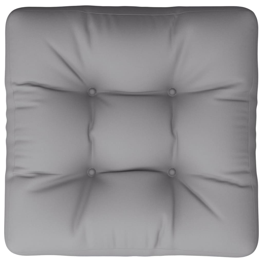vidaXL Coussin de palette gris 50x50x12 cm tissu