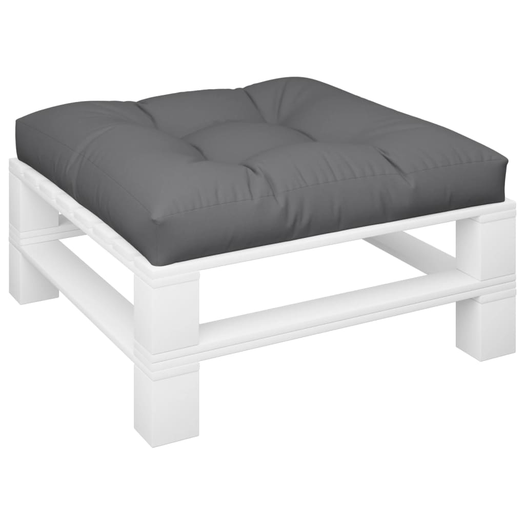 vidaXL Coussin de palette anthracite 70x70x12 cm tissu