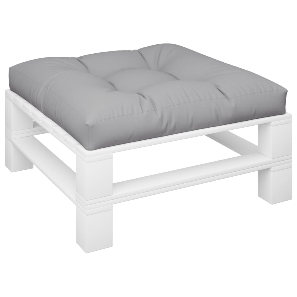vidaXL Coussin de palette gris 70x70x12 cm tissu