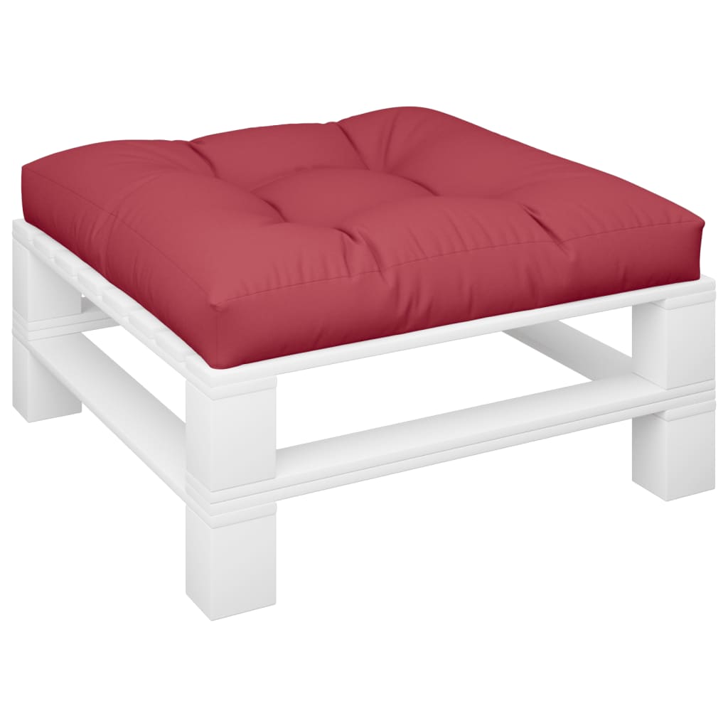 vidaXL Coussin de palette rouge bordeaux 70x70x12 cm tissu