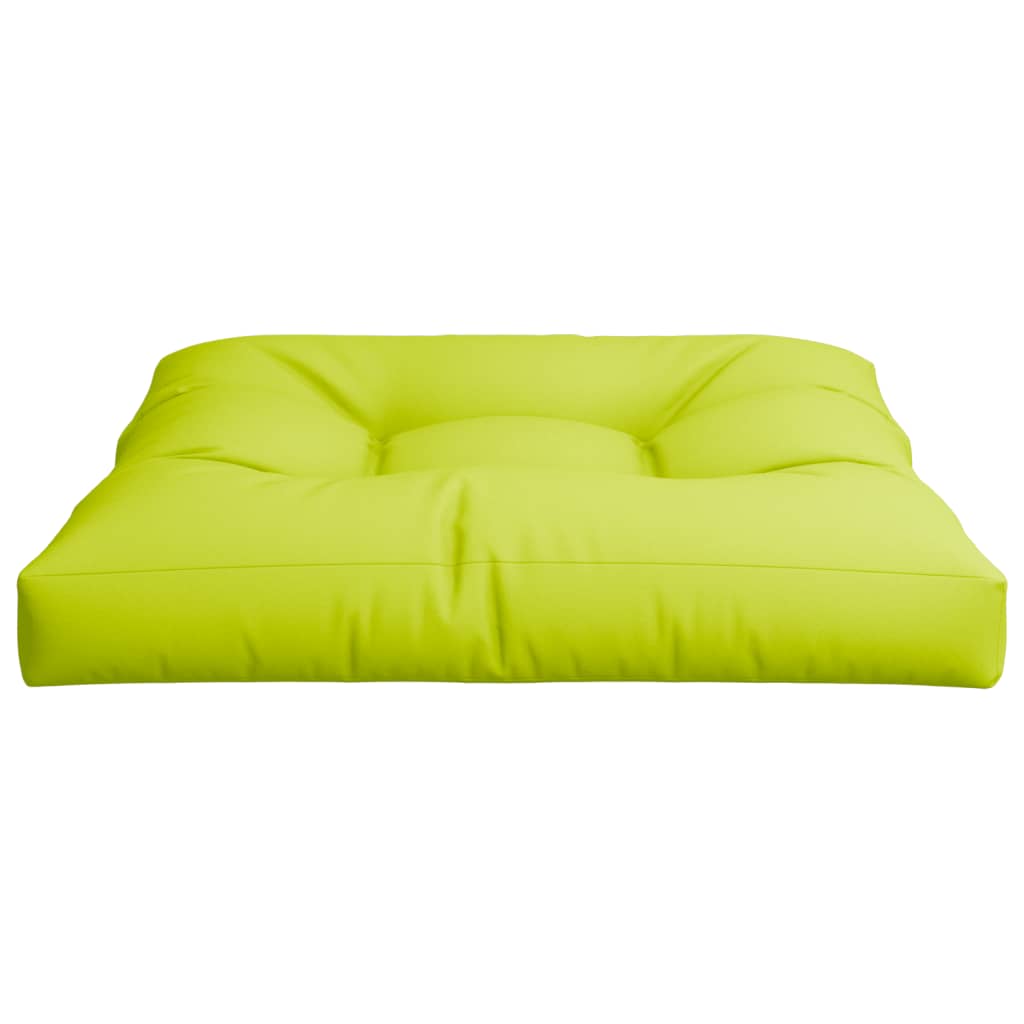 vidaXL Coussin de palette vert brillant 70x70x12 cm tissu