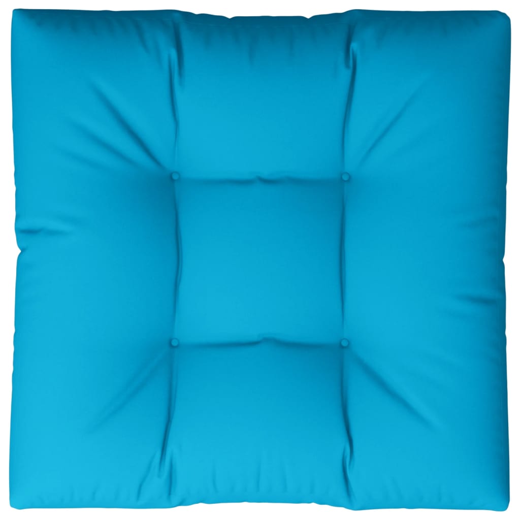 vidaXL Coussin de palette bleu 80x80x12 cm tissu