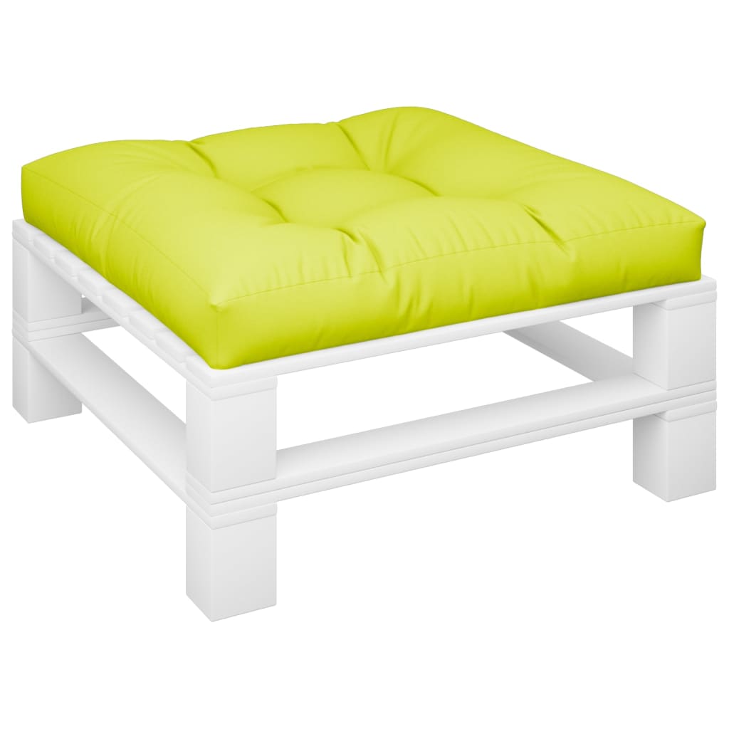 vidaXL Coussin de palette vert brillant 80x80x12 cm tissu