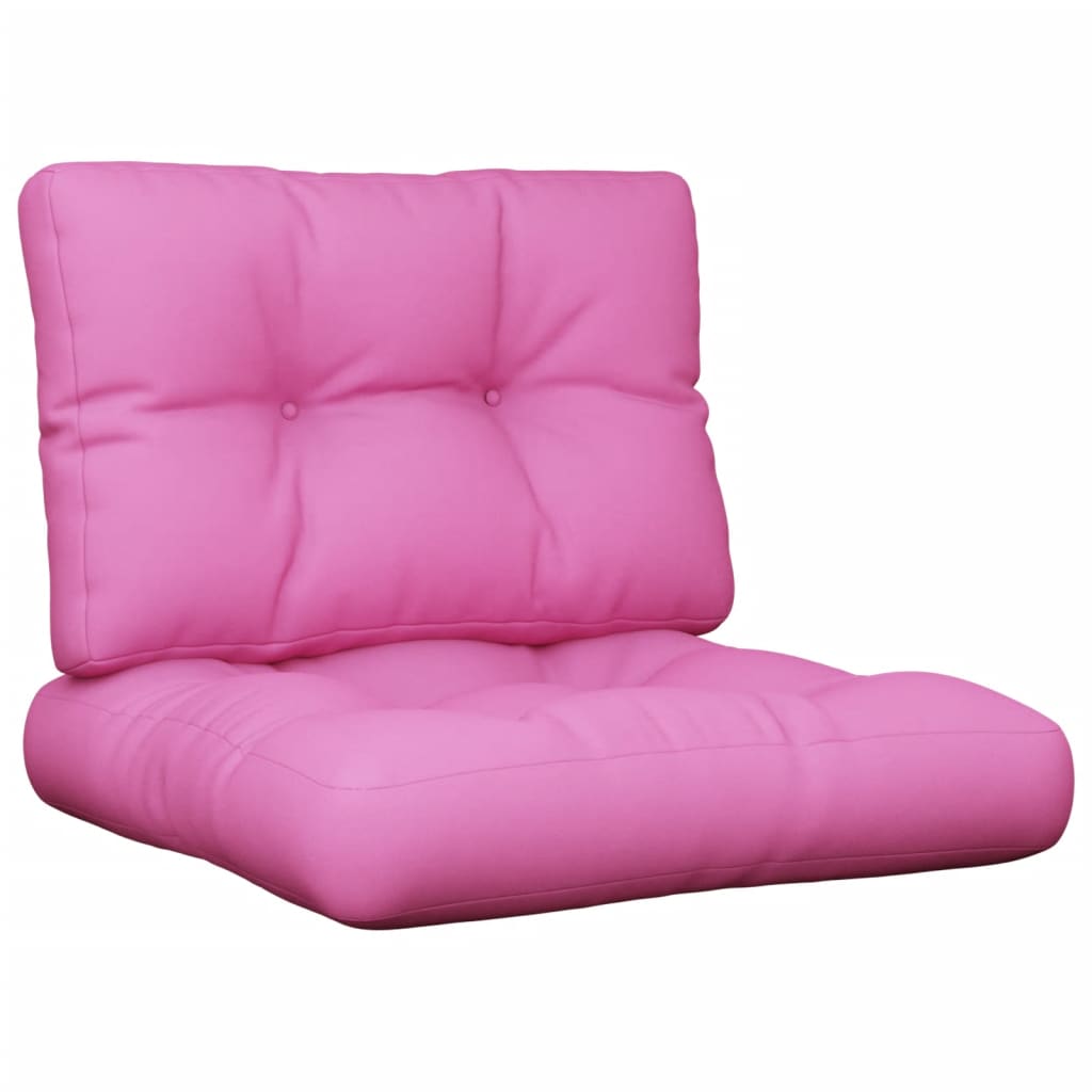 vidaXL Coussins de palette 2 pcs rose tissu