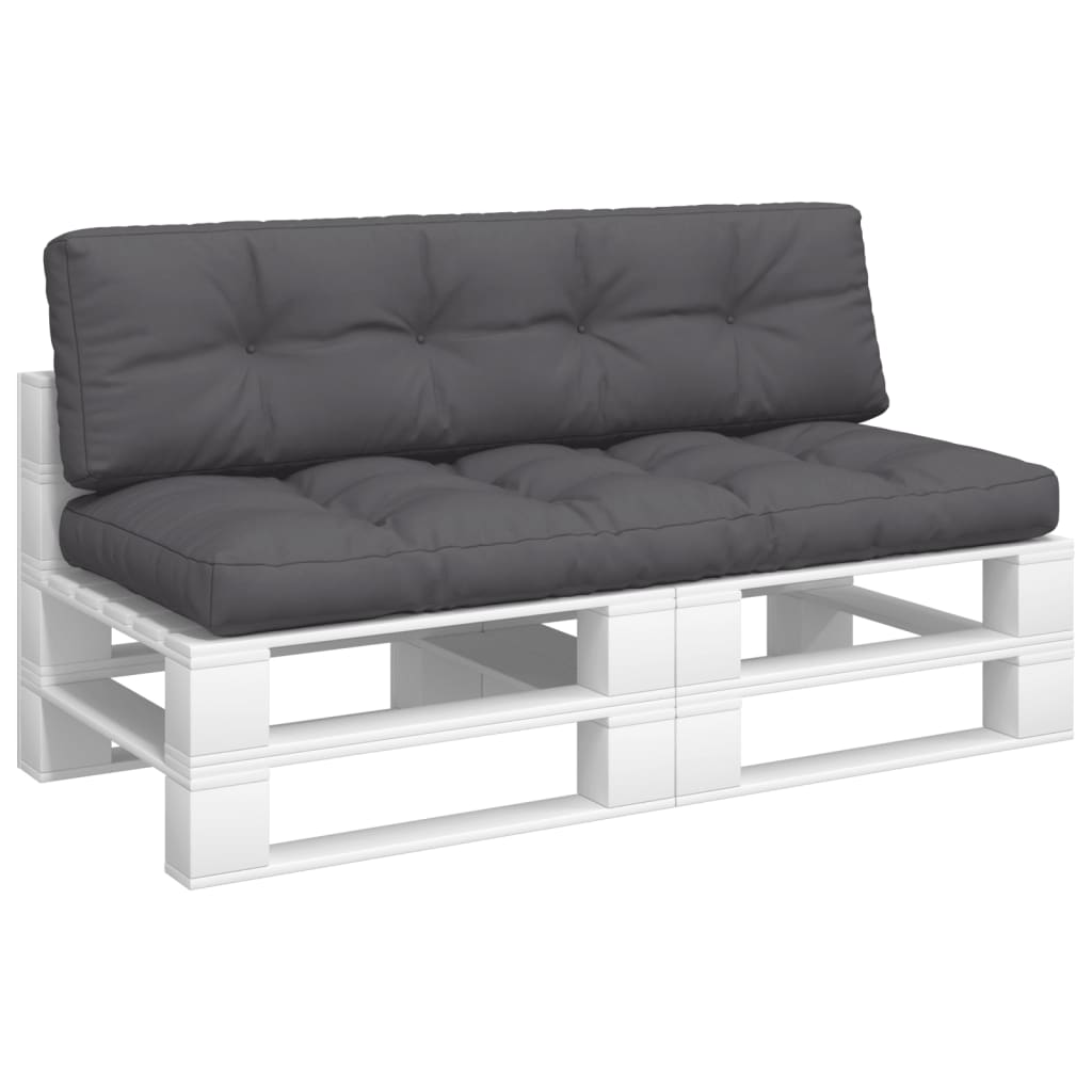 vidaXL Coussins de palette lot de 2 anthracite tissu