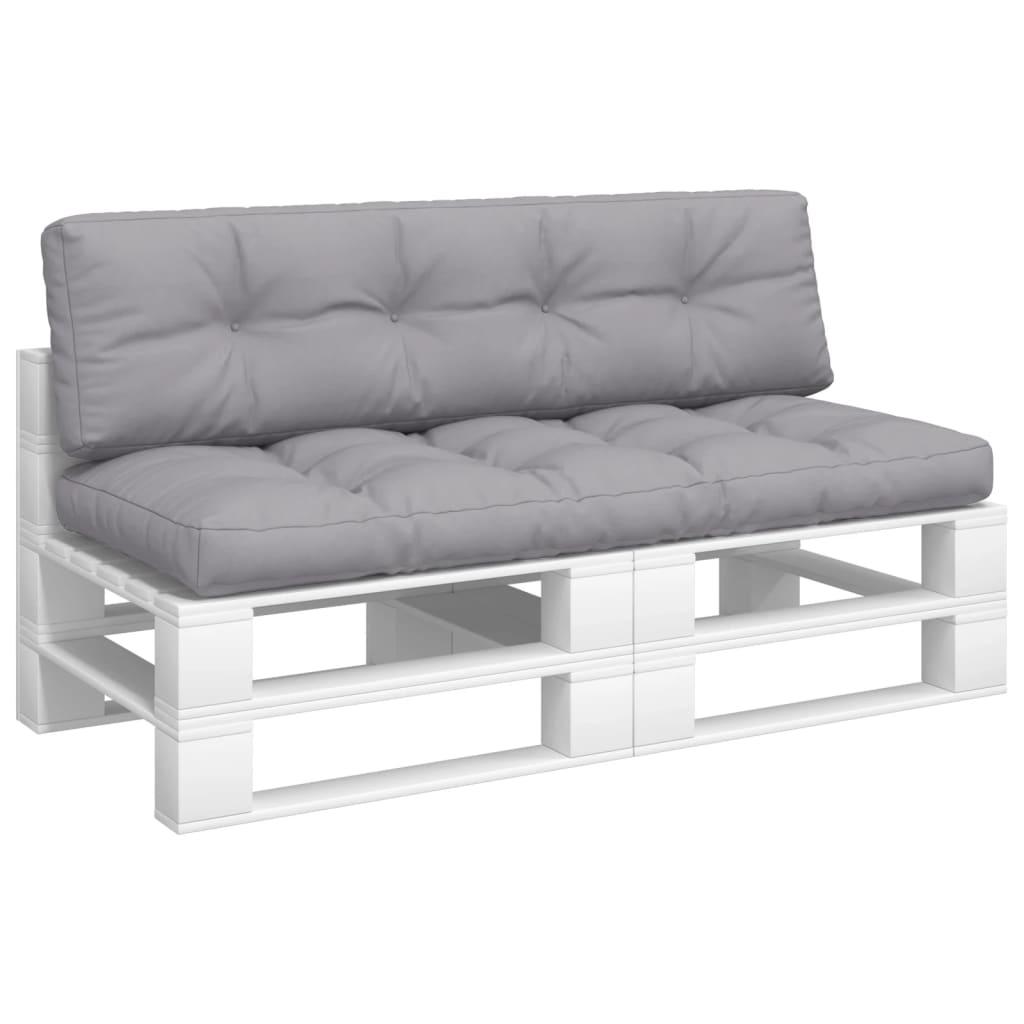 vidaXL Coussins de palette lot de 2 gris tissu