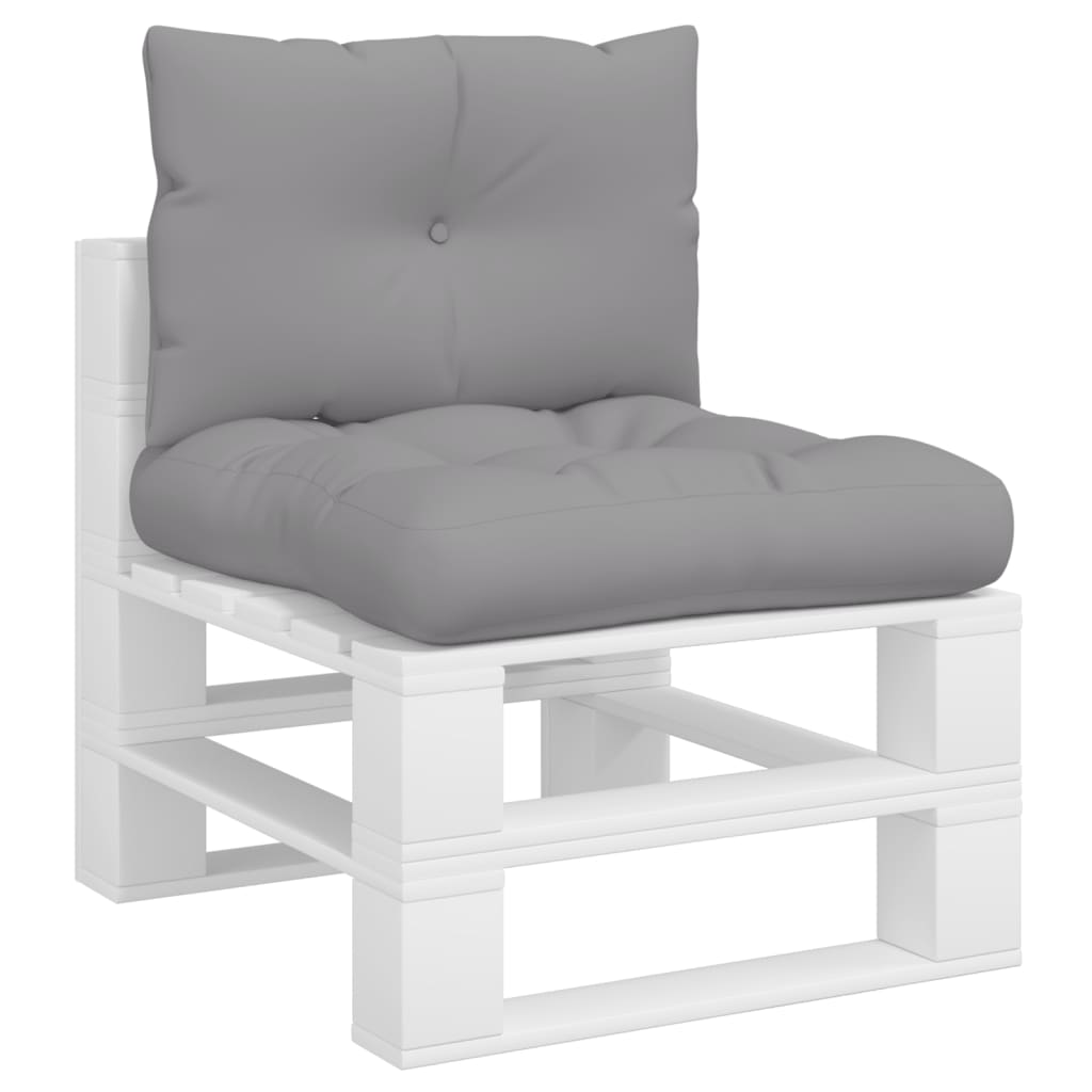 vidaXL Coussins de palette lot de 2 gris tissu