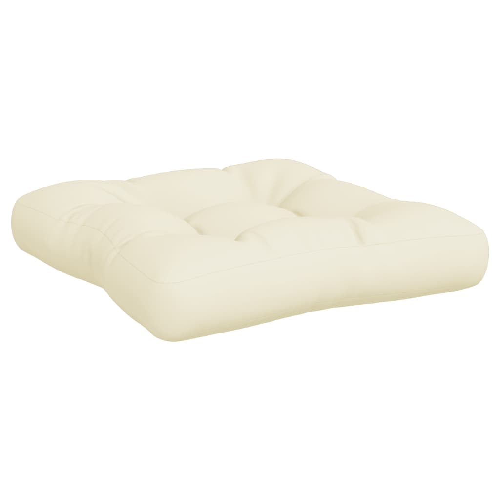vidaXL Coussins de palette lot de 2 crème tissu