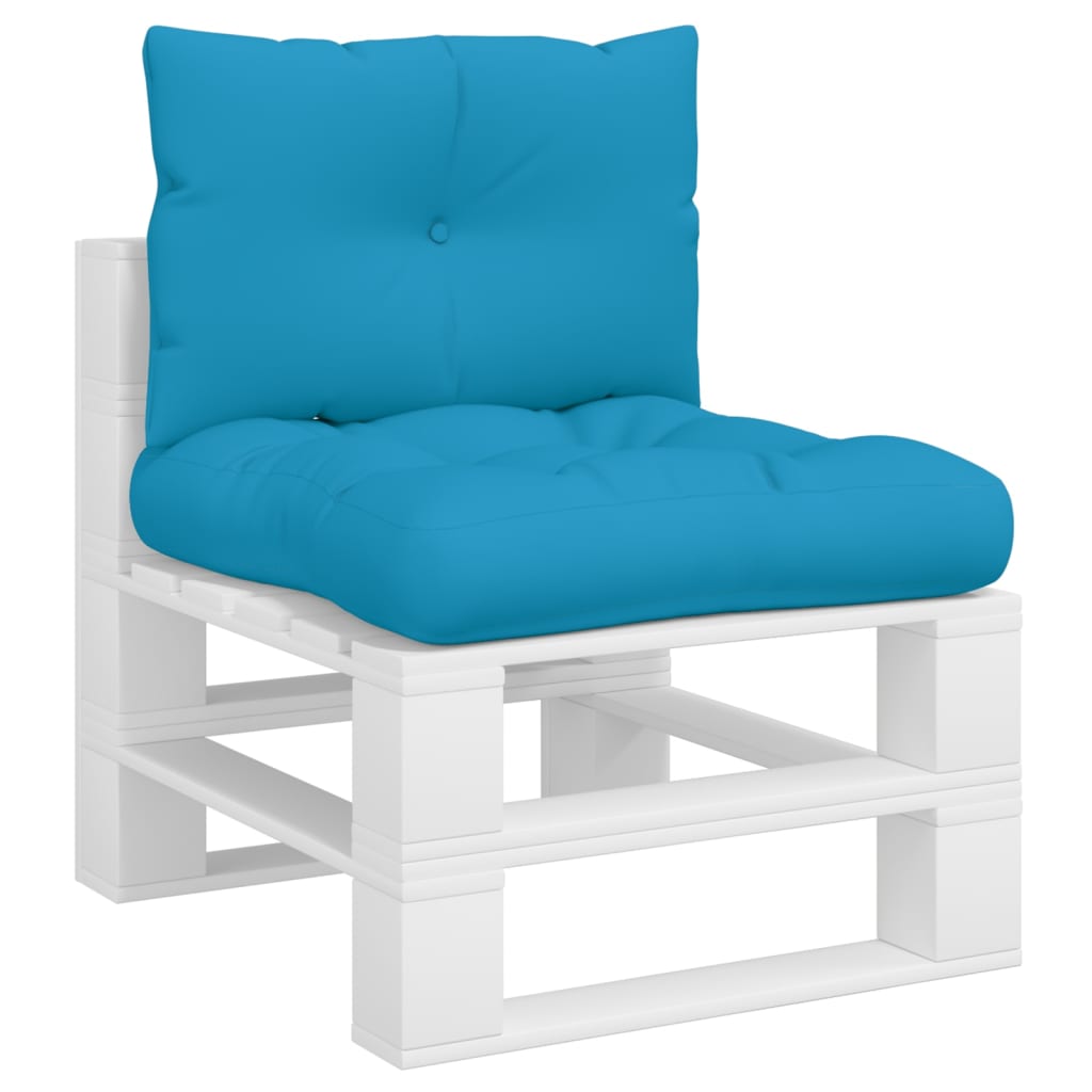 vidaXL Coussins de palette lot de 2 bleu tissu