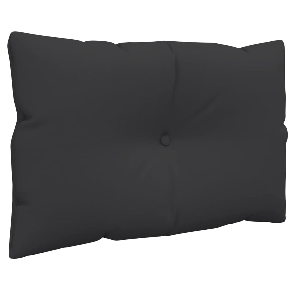 vidaXL Coussins de palette lot de 2 noir tissu
