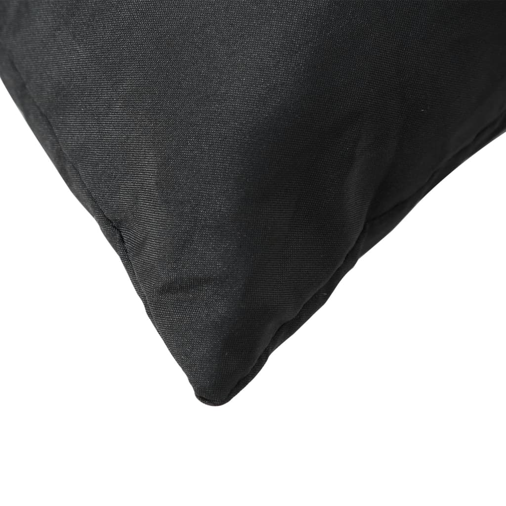 vidaXL Coussins de palette lot de 2 noir tissu